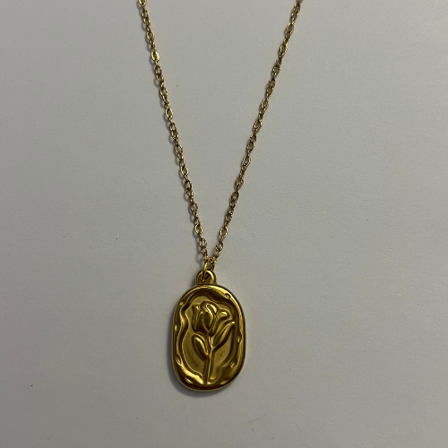 Gold Rose Necklace