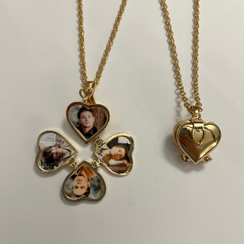 Multi Fandom - 4 Picture Gold Heart Locket